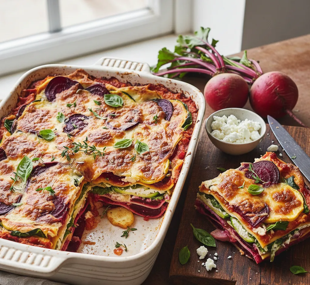 Bieten toevoegen aan groentelasagne: zo maak je een kleurrijke, voedzame ovenschotel