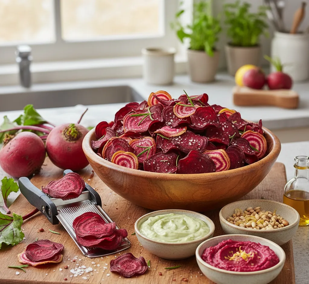 Bietenchips bakken: zo maak je zelf een knapperige, gezonde snack