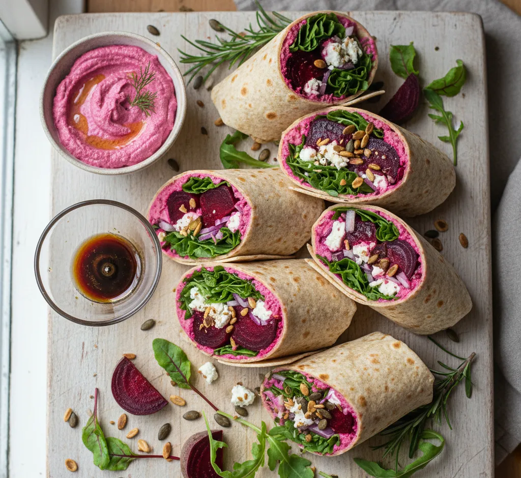 De Levendige Rode Biet: Een Uitgebreide Gids voor Onweerstaanbare Bieten-Hummus Wraps