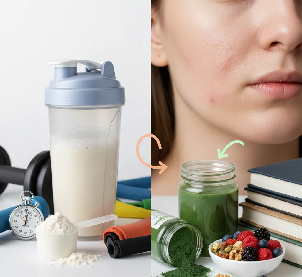 Eiwitshakes en Acne: Hoe Proteïne je Huid kan Beïnvloeden