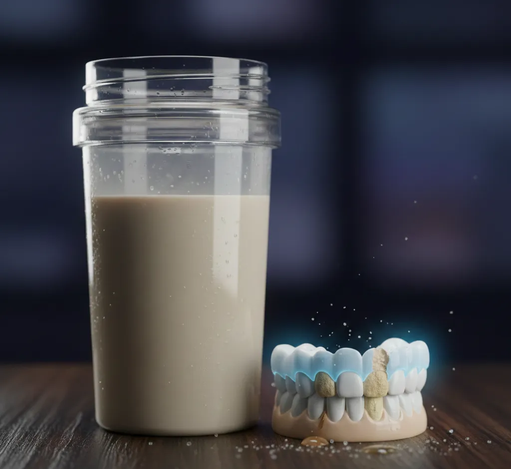 Eiwitshakes en tandglazuur: onzichtbare schade in je shakebeker?