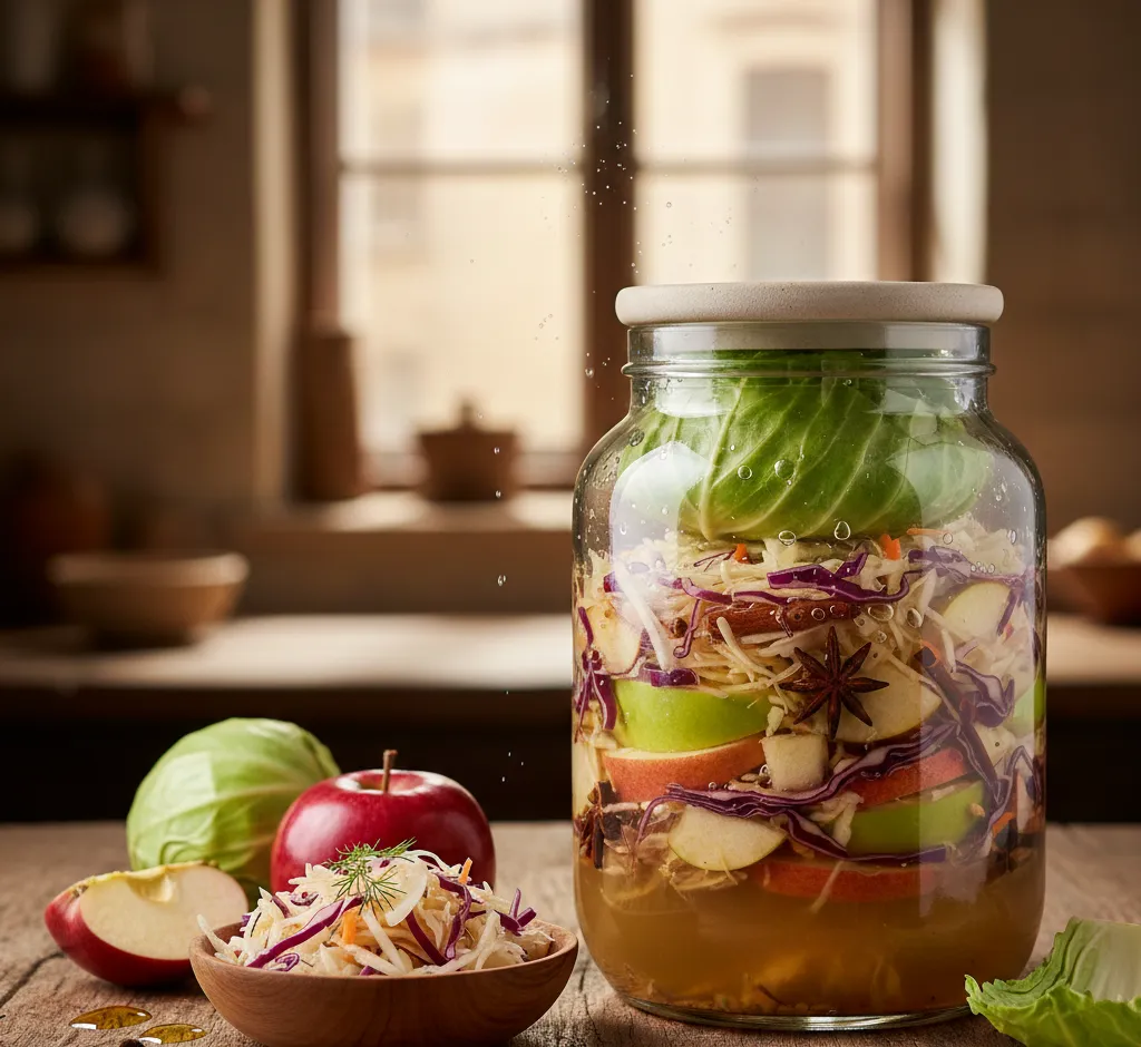 Kool fermenteren met appel: natuurlijke zoetheid in je zuurkool