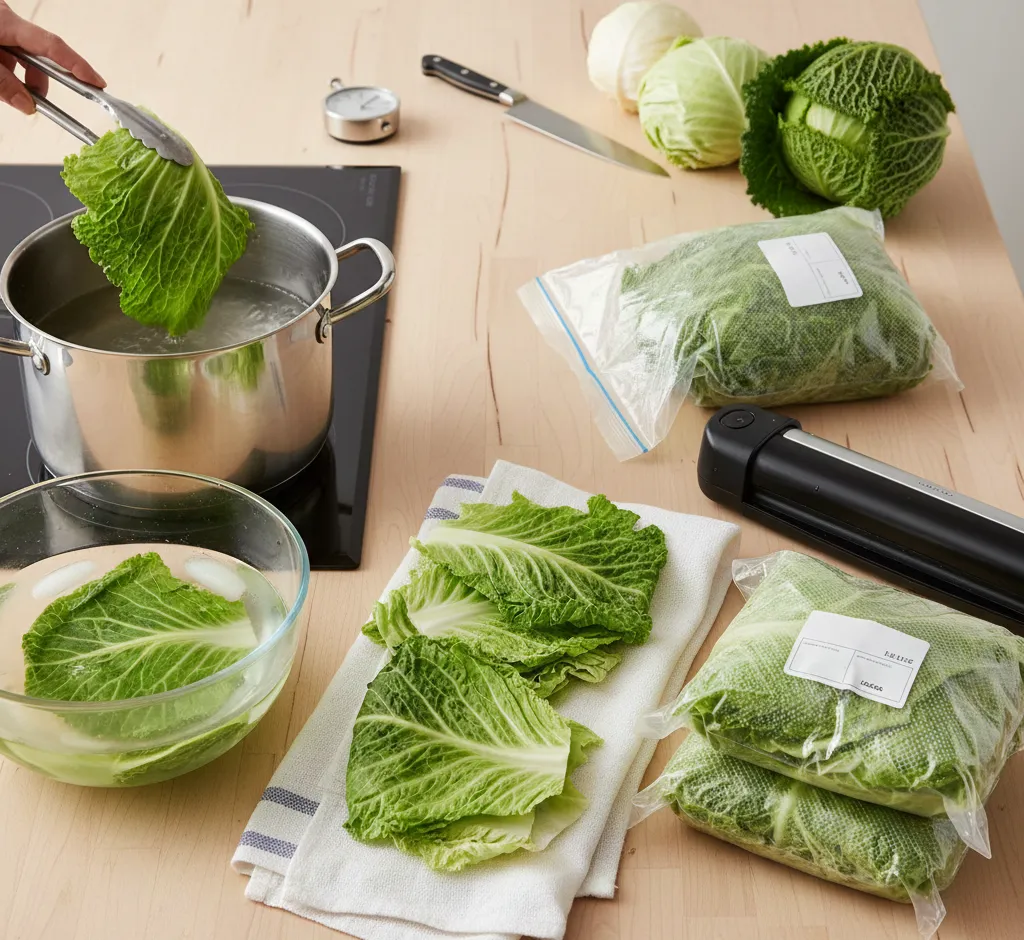 Koolbladeren blancheren en invriezen: Perfecte maaltijdprep gids