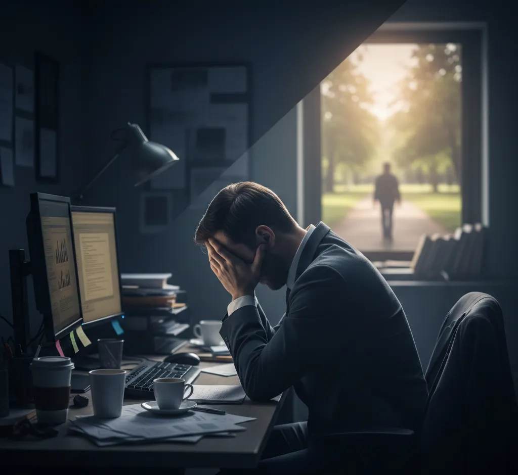 Omgaan met werkgerelateerde depressie: herkenning, oorzaken en herstel in balans