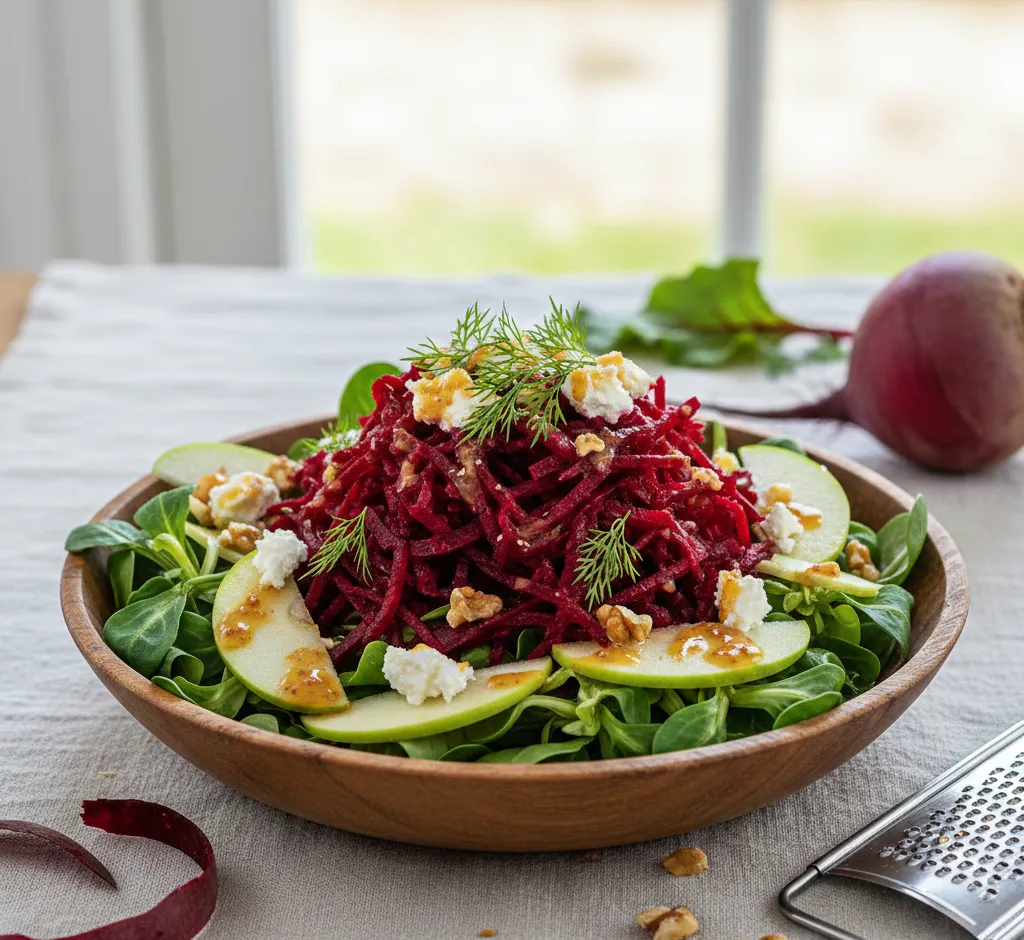 Rauwe bieten raspen: De frisse kracht in kleurrijke salades
