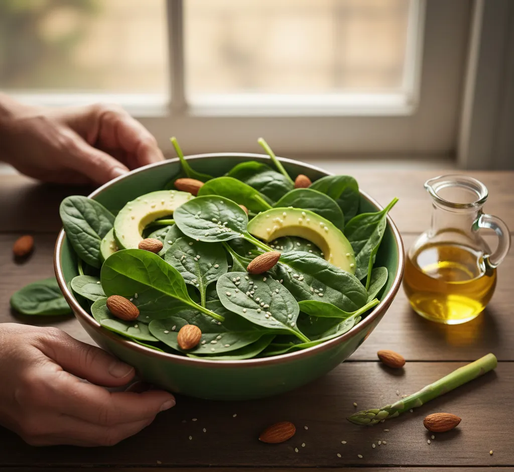 Spinazie en Sterke Botten: De Kracht van Bladgroenten voor Botdichtheid bij Ouderen