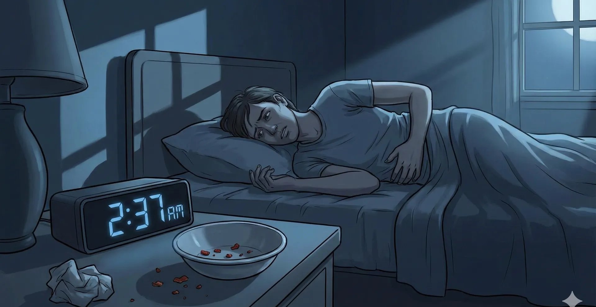 Waarom je beter geen bacon bits eet vlak voor het slapen