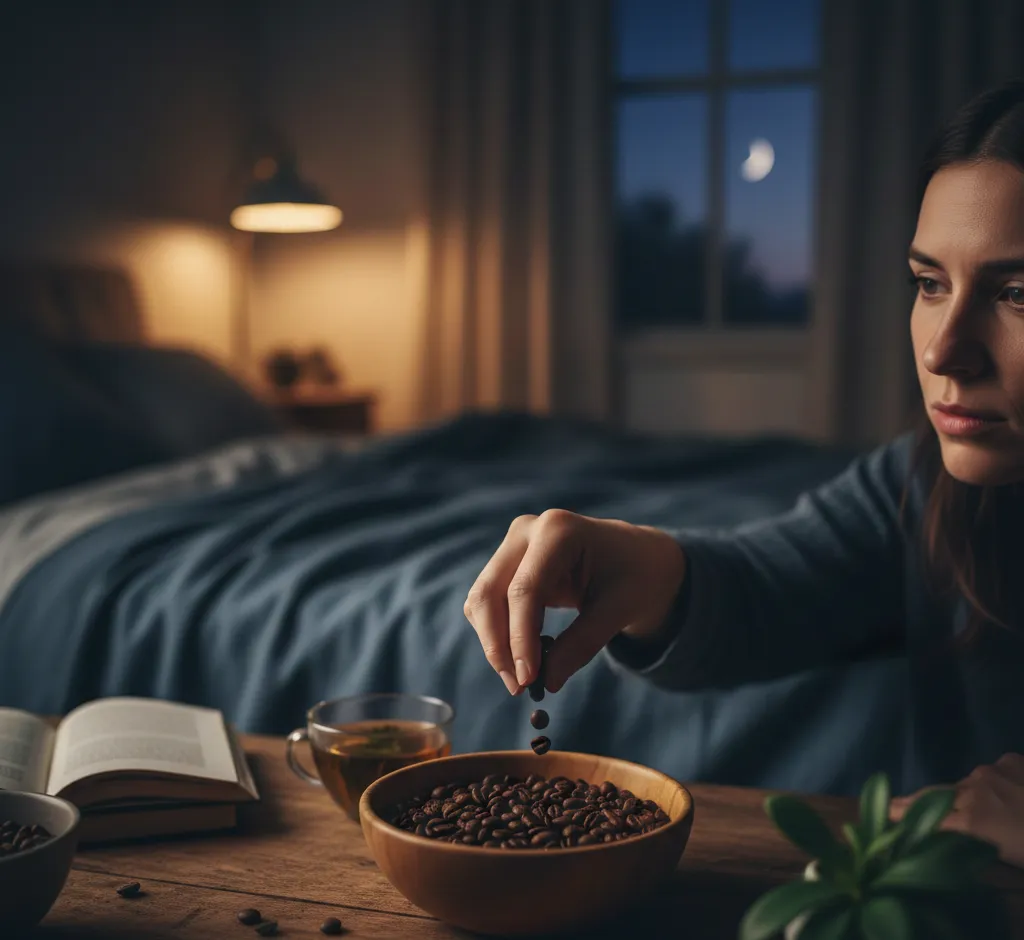 Waarom je ’s avonds beter geen koffiebonen kunt kauwen